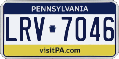 PA license plate LRV7046