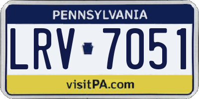 PA license plate LRV7051