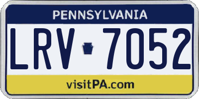 PA license plate LRV7052