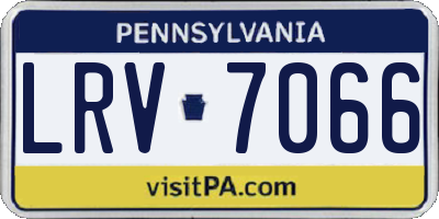 PA license plate LRV7066