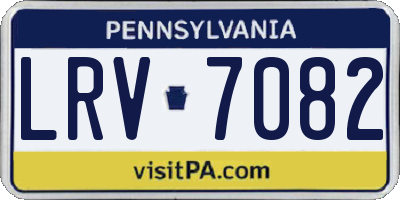 PA license plate LRV7082