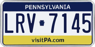 PA license plate LRV7145
