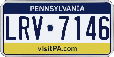 PA license plate LRV7146