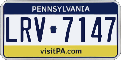 PA license plate LRV7147
