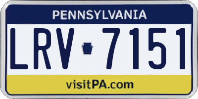 PA license plate LRV7151