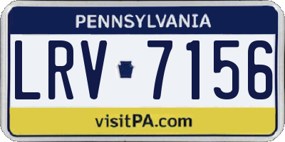 PA license plate LRV7156