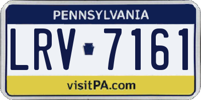 PA license plate LRV7161