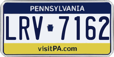 PA license plate LRV7162