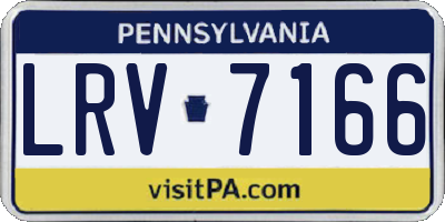 PA license plate LRV7166