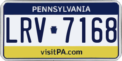 PA license plate LRV7168