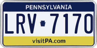 PA license plate LRV7170