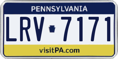 PA license plate LRV7171