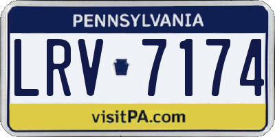 PA license plate LRV7174