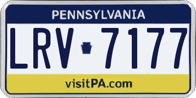 PA license plate LRV7177