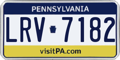 PA license plate LRV7182