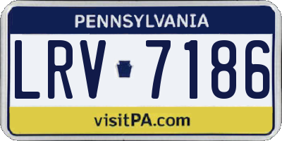 PA license plate LRV7186