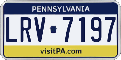 PA license plate LRV7197