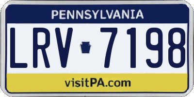 PA license plate LRV7198