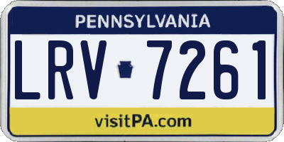 PA license plate LRV7261