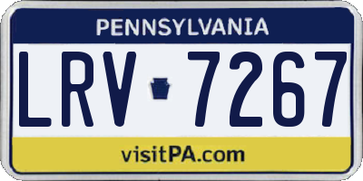 PA license plate LRV7267