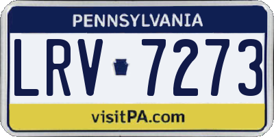 PA license plate LRV7273