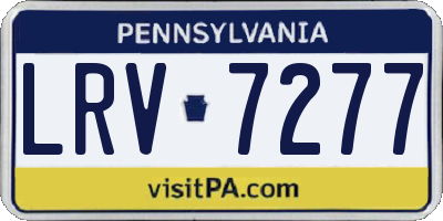 PA license plate LRV7277