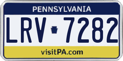 PA license plate LRV7282