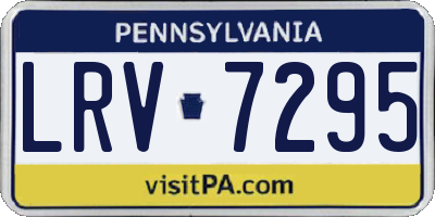 PA license plate LRV7295