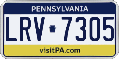 PA license plate LRV7305