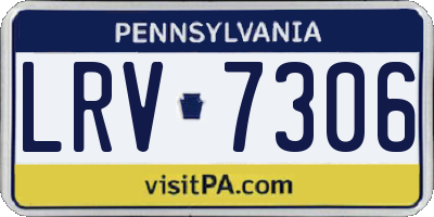 PA license plate LRV7306