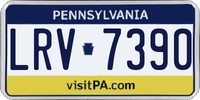 PA license plate LRV7390