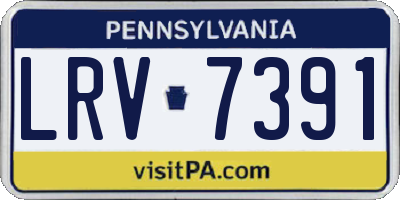 PA license plate LRV7391