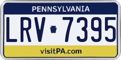 PA license plate LRV7395