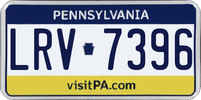PA license plate LRV7396