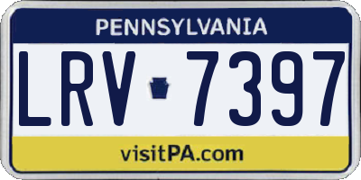 PA license plate LRV7397