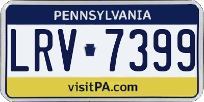 PA license plate LRV7399