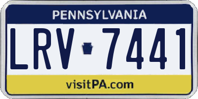 PA license plate LRV7441