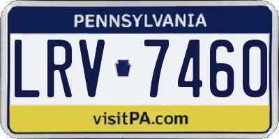 PA license plate LRV7460