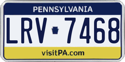 PA license plate LRV7468