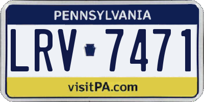 PA license plate LRV7471