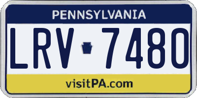 PA license plate LRV7480