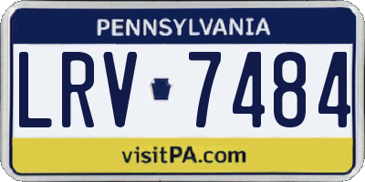 PA license plate LRV7484