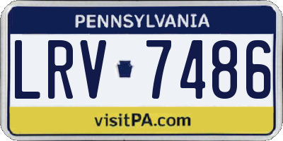 PA license plate LRV7486