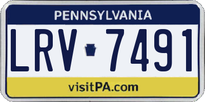 PA license plate LRV7491