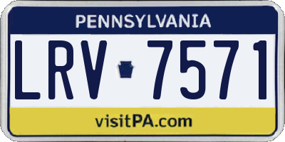 PA license plate LRV7571
