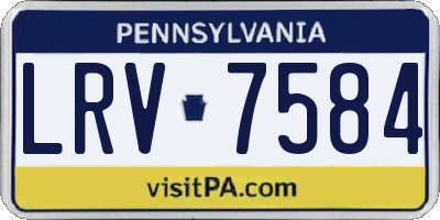 PA license plate LRV7584
