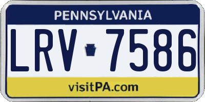 PA license plate LRV7586