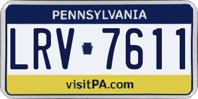 PA license plate LRV7611
