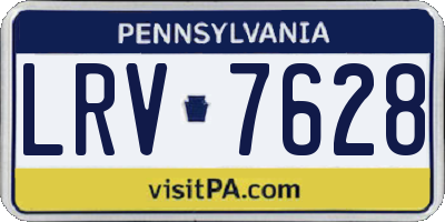 PA license plate LRV7628