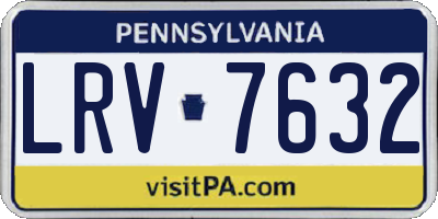 PA license plate LRV7632